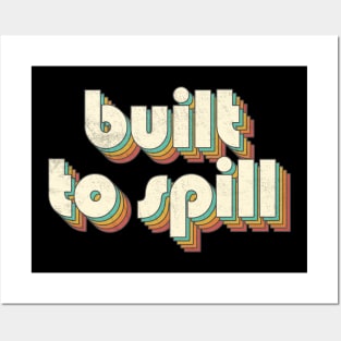 Vintage Built to Rainbow Letters Distressed Style Posters and Art